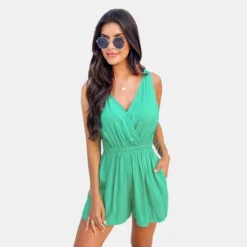 Women's Sleeveless Woven Cover-up Romper - Cupshe 11 Women's Sleeveless Woven Cover-up Romper - Cupshe -BLAZER GUEST aaad7b9f 8452 4618 9239 6b2715202a85