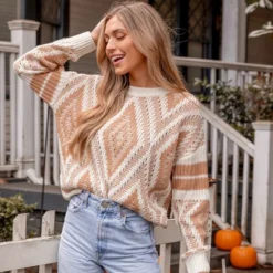 Women's Diamond Stitched Drop Sleeve Sweater - Cupshe 12 Women's Diamond Stitched Drop Sleeve Sweater - Cupshe -BLAZER GUEST aba3488c e997 4924 9f07 e3f8755be1f0