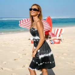 Women's Tie-Dye Wash Smocked Tube Dress - Cupshe