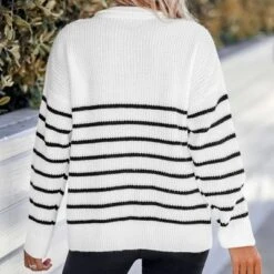 Women's Striped Drop Sleeve Sweater - Cupshe 10 Women's Striped Drop Sleeve Sweater - Cupshe -BLAZER GUEST af46f67a 047f 4ce7 a1ac 7f9f607242ef