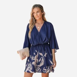 Women's Watercolor Floral Print A-Line Mini Dress - Cupshe -BLAZER GUEST b05fb08e ee8e 40a9 9f0f 9059e80cdbcc