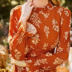 Women's Boho Burnt Orange Floral Blouson Sleeve Smocked Mini Dress - Cupshe 8 Women's Boho Burnt Orange Floral Blouson Sleeve Smocked Mini Dress - Cupshe -BLAZER GUEST b1b93f2a e076 48a5 b2ea fa8c9fba8d72