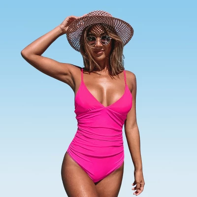 Women's Bright Day Shirring One Piece Swimsuit -Cupshe 13 Women's Bright Day Shirring One Piece Swimsuit -Cupshe - Image 13