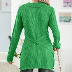 Women's Warm Hugs Rib V-Neck Wrap Sweater - Cupshe -BLAZER GUEST b3ebf189 64bb 4715 9505 5bea987ebc69