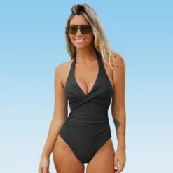 Women's Halter Cross Front One Piece Swimsuit -Cupshe 10 Women's Halter Cross Front One Piece Swimsuit -Cupshe -BLAZER GUEST b42a06f2 ca00 4267 810a 5b023d68633f