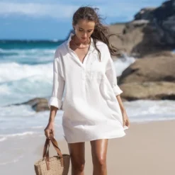 Women's Buttoned Shirt Cover-Up Dress - Cupshe -BLAZER GUEST b432e226 cdb4 4d31 8bcb e1eae362916d