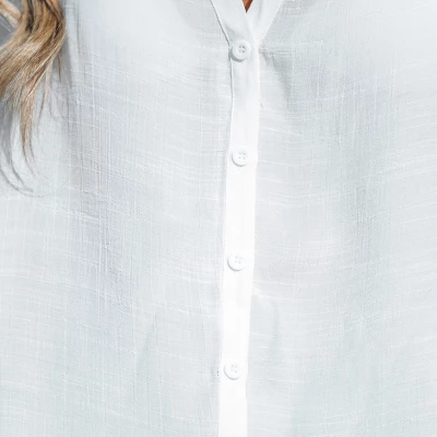 Women's Button-Front Cover Up Shirt - Cupshe 5 Women's Button-Front Cover Up Shirt - Cupshe - Image 5