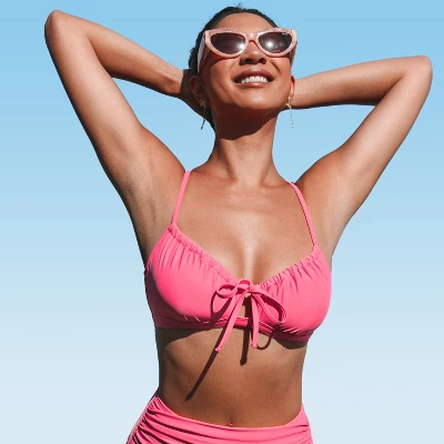Women's Tunneled Pink Bralette Bikini Top - Cupshe 8 Women's Tunneled Pink Bralette Bikini Top - Cupshe - Image 8