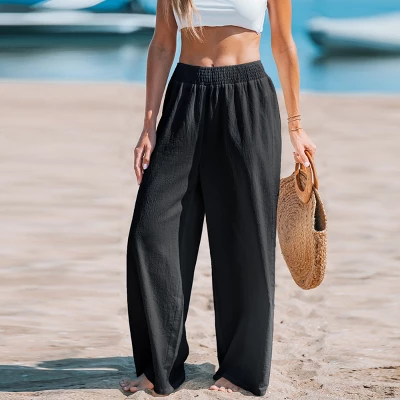 Women's Sunshine Smocked Wide Leg Pants - Cupshe 5 Women's Sunshine Smocked Wide Leg Pants - Cupshe - Image 5