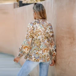 Women's Paisley Print Lace-Up Front Top - Cupshe 10 Women's Paisley Print Lace-Up Front Top - Cupshe -BLAZER GUEST b98a9d48 1335 4efe b0d8 f94b452656d7