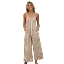 Women's Striped Sleeveless V-Neck Wide Leg Back Cut-Out Jumpsuit -Cupshe 11 Women's Striped Sleeveless V-Neck Wide Leg Back Cut-Out Jumpsuit -Cupshe -BLAZER GUEST bae56da4 056c 45f1 9ad6 90b119c7f969