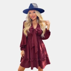 Women's Autumn Air Bow Tiered Ruffled Mini - Cupshe -BLAZER GUEST bb381c46 fb05 4ab8 b19c d6caab5ed1cf