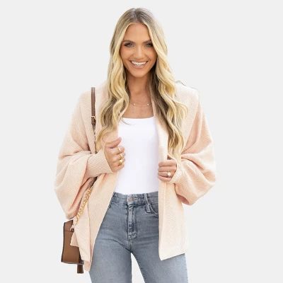 Women's Lantern Sleeve Cardigan - Cupshe 1 Women's Lantern Sleeve Cardigan - Cupshe