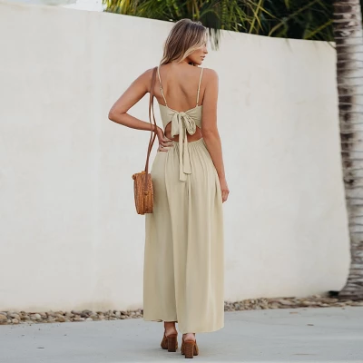 Women's Front Twist & Keyhole Maxi Dress - Cupshe 4 Women's Front Twist & Keyhole Maxi Dress - Cupshe - Image 4