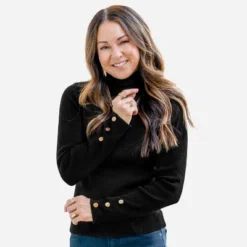 Women's Rib Turtleneck Fitted Sweater - Cupshe -BLAZER GUEST be6ab566 0eb7 4394 8d6b bdda6a69ab38