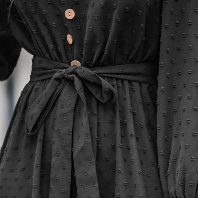 Women's Clip Dot Belted A-Line Midi Dress - Cupshe 1 Women's Clip Dot Belted A-Line Midi Dress - Cupshe