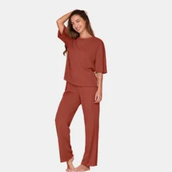 Women's Cozy Mid Sleeve Top & Pant Pajama Sets - Cupshe -BLAZER GUEST c1088b2a bc62 40bc bb80 3a6634382fda