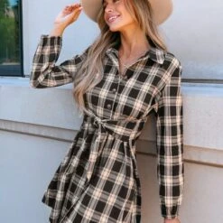 Women's Belted Plaid Mini Shirt Dress - Cupshe 12 Women's Belted Plaid Mini Shirt Dress - Cupshe -BLAZER GUEST c134eb60 0a32 4bf7 80c3 14e3f21d1cbb