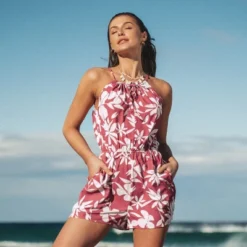 Women's Floral Print Drawstring Collar Romper - Cupshe 8 Women's Floral Print Drawstring Collar Romper - Cupshe -BLAZER GUEST c3f8ac64 8beb 44c2 be62 2bde95e8ba4c