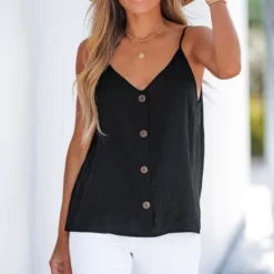 Women's Buttoned V Neck Cami - Cupshe 10 Women's Buttoned V Neck Cami - Cupshe -BLAZER GUEST c53d25c9 0d46 4065 b81a 62a1ee750acb