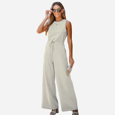Women's Drawstring Wide Leg Jumpsuit - Cupshe 5 Women's Drawstring Wide Leg Jumpsuit - Cupshe - Image 5