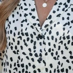Women's Long Sleeve Shirts Blouse Animal Print Tops - Cupshe -White/Black 9 Women's Long Sleeve Shirts Blouse Animal Print Tops - Cupshe -White/Black -BLAZER GUEST c647e73e a0da 4593 b7f0 57049d9960cf