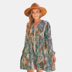 Women's Retro Paisley Print V-Neck Mini Dress - Cupshe 13 Women's Retro Paisley Print V-Neck Mini Dress - Cupshe -BLAZER GUEST c7550b26 5e08 4347 baa0 be400d64817b