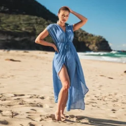 Women's Dreamy Drawstring Ruffled Cover-Up Dress - Cupshe -BLAZER GUEST c7f20389 11b5 439f 81f3 e3eaf68cea03