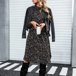 Women's Long Sleeve Speckled Print A Line Midi Dress - Cupshe -Black 7 Women's Long Sleeve Speckled Print A Line Midi Dress - Cupshe -Black -BLAZER GUEST c86da33f 042d 4036 8e57 9736895695f8