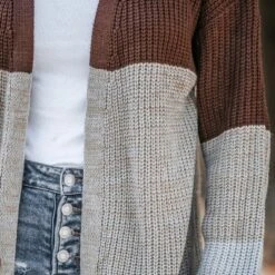 Women's Striped Purl Knit Open Front Cardigan - Cupshe -BLAZER GUEST c870e61e 1696 45da 8cbe 4c66b832e0f5