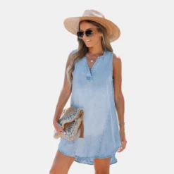 Women's Denim V-Neck Mini Dress - Cupshe 15 Women's Denim V-Neck Mini Dress - Cupshe -BLAZER GUEST c89d885b c19a 4d86 b8d8 d15809b93830