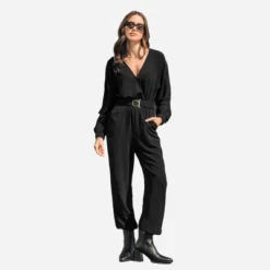 Women's Onyx Belted Jogger Jumpsuit - Cupshe -BLAZER GUEST ca26ffcc e936 4b40 8f19 50bbc82b4e30