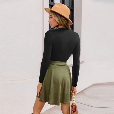 Women's Chic Two-Toned Mini Dress With Waist Tie - Cupshe 3 Women's Chic Two-Toned Mini Dress With Waist Tie - Cupshe - Image 3