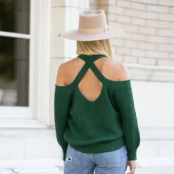 Women's Toasty Open-Shoulder Rib Sweater - Cupshe -BLAZER GUEST cbc3f898 6a98 41c3 a321 2d244866320e