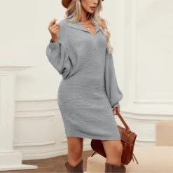 Women's Chunky Knit V-Neck Collar Sweater Dress - Cupshe 13 Women's Chunky Knit V-Neck Collar Sweater Dress - Cupshe -BLAZER GUEST cbffd4f3 2afd 4777 84b0 f9979bcbb805