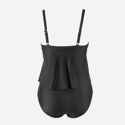 Women's V Neck Wrapped Plus Size Tankini Set - Cupshe 5 Women's V Neck Wrapped Plus Size Tankini Set - Cupshe - Image 5