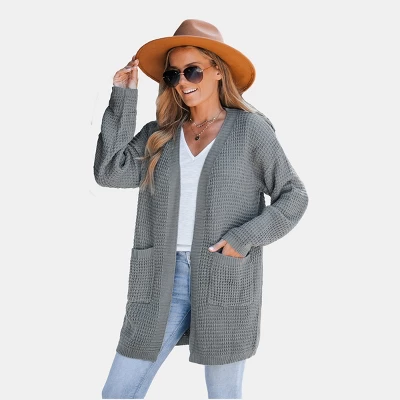 Women's Chunky Knit Open Front Cardigan - Cupshe 5 Women's Chunky Knit Open Front Cardigan - Cupshe - Image 5