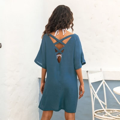 Women's Strappy Cutout Back Cover-Up Dress - Cupshe 2 Women's Strappy Cutout Back Cover-Up Dress - Cupshe - Image 2