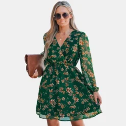 Women's Floral Print Chiffon Mini Dress - Cupshe -BLAZER GUEST d212b5c2 b02c 456d af91 57807aba19d1