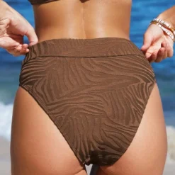 Women's Jacquard High Rise Bikini Bottom - Cupshe -BLAZER GUEST d28f32b9 30e0 4301 aa3d fda269dfc020