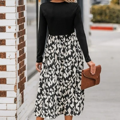 Women's Leopard Print Long Sleeve Dress - Cupshe 2 Women's Leopard Print Long Sleeve Dress - Cupshe - Image 2