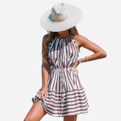 Women's Striped Tie Strap Mini Dress - Cupshe -BLAZER GUEST d3a7f44c 0eb6 4b6c af0d 0f580490629d