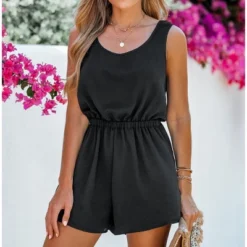 Women's Scoop Neck Back Tie Cutout Romper - Cupshe -BLAZER GUEST d3f93b32 dcf4 46fb 84df 2d96ff6dd696