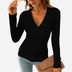 Women's Ribbed Surplice Wrap Sweater - Cupshe 10 Women's Ribbed Surplice Wrap Sweater - Cupshe -BLAZER GUEST d68e81dd 42ea 4634 a999 f0295fb1628a