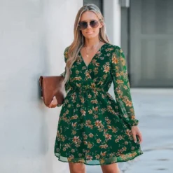 Women's Floral Print Chiffon Mini Dress - Cupshe -BLAZER GUEST d6cc0070 27bb 4bb1 bd86 852d2abe8fc0