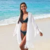 Women's White Tassel Floral Crochet Swim Cover Up Beachwear One Size - Cupshe