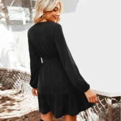 Women's Plunge Neck Button Loop Mini Dress - Cupshe -BLAZER GUEST d92e1043 b9eb 476e 8747 0b91daaca18d