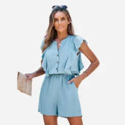 Women's Ruffled Button-Front Romper - Cupshe 15 Women's Ruffled Button-Front Romper - Cupshe -BLAZER GUEST d96698c7 2ddf 4085 a0f0 9b4e10b640d2