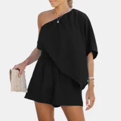 Women's Asymmetrical One-Shoulder Romper - Cupshe -BLAZER GUEST dade8e5b a4ad 47cf b792 228392e8926c