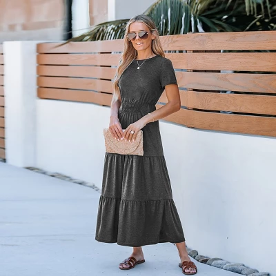 Women's Tiered Hem Maxi Dress - Cupshe 2 Women's Tiered Hem Maxi Dress - Cupshe - Image 2